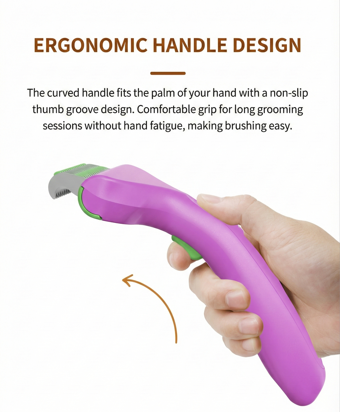 CalmCare Dematting Rake with One Click Fur Release - gallery image 5