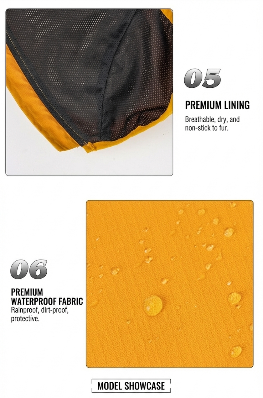 Dog Waterproof Reflective Jacket with Harness - gallery image 7