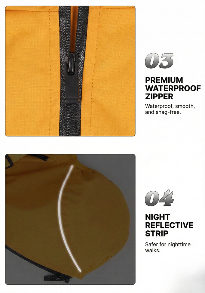 Dog Waterproof Reflective Jacket with Harness - gallery image 6