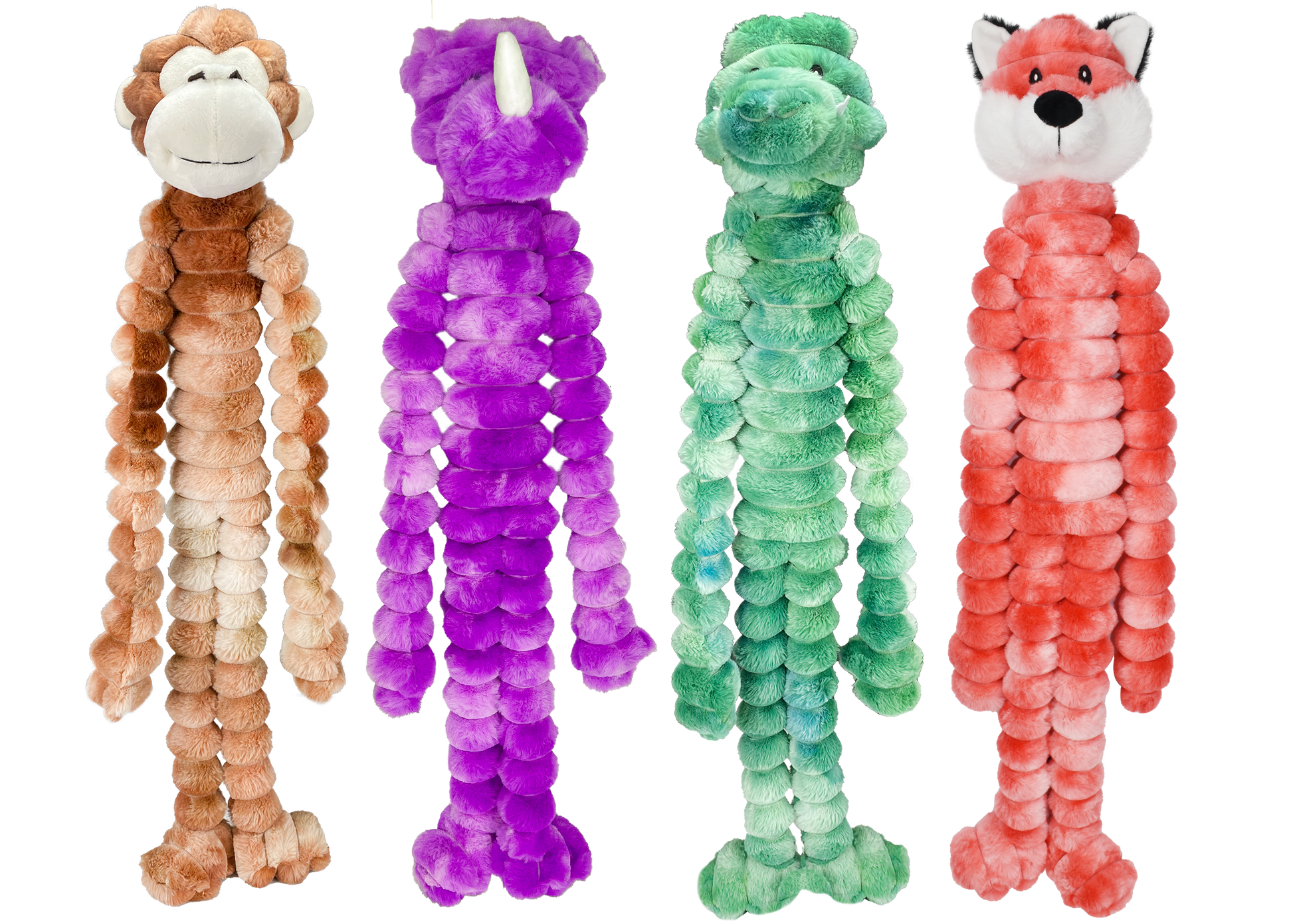 Multipet Crimpy Cuddlerz Assorted Animals 27 Interactive Dog - detail view