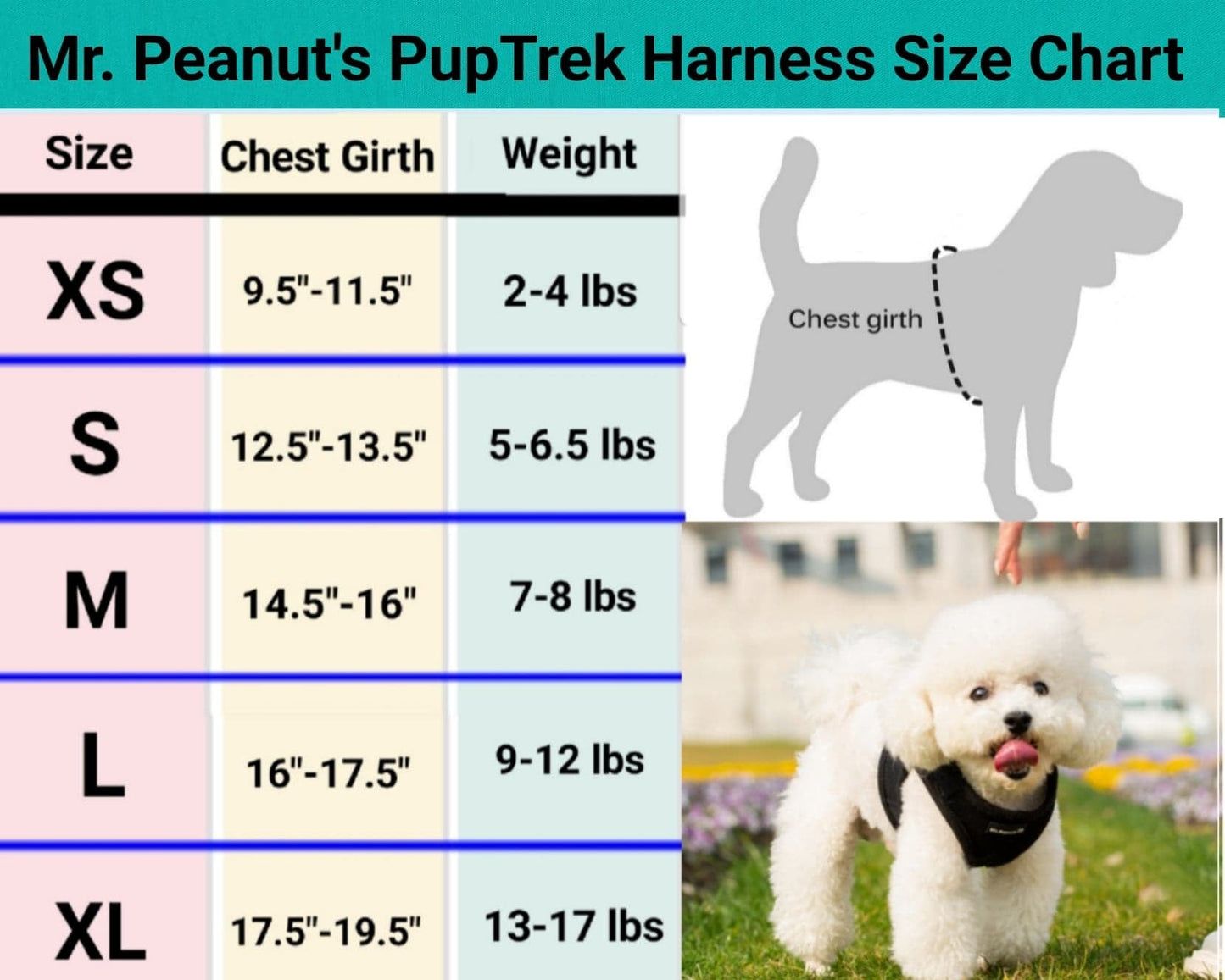 Mr. Peanut's PupTrek Soft Mesh Pet Harness with Matching Leash - Adjustable, Breathable, Choke-Free - close up view