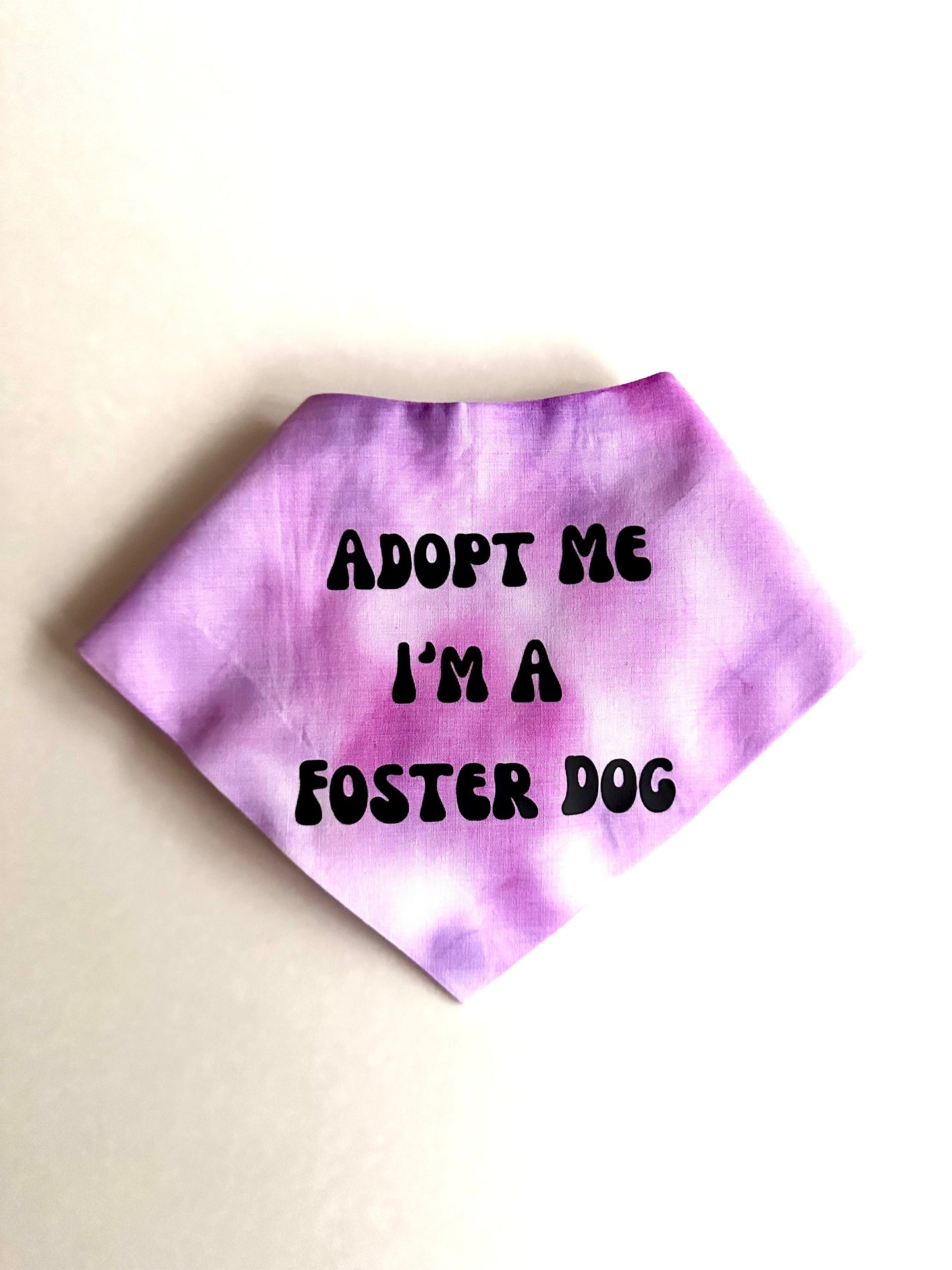 Dog Apparel Adopt Me I m A Foster Tie Dye Dog Bandana New - detail view