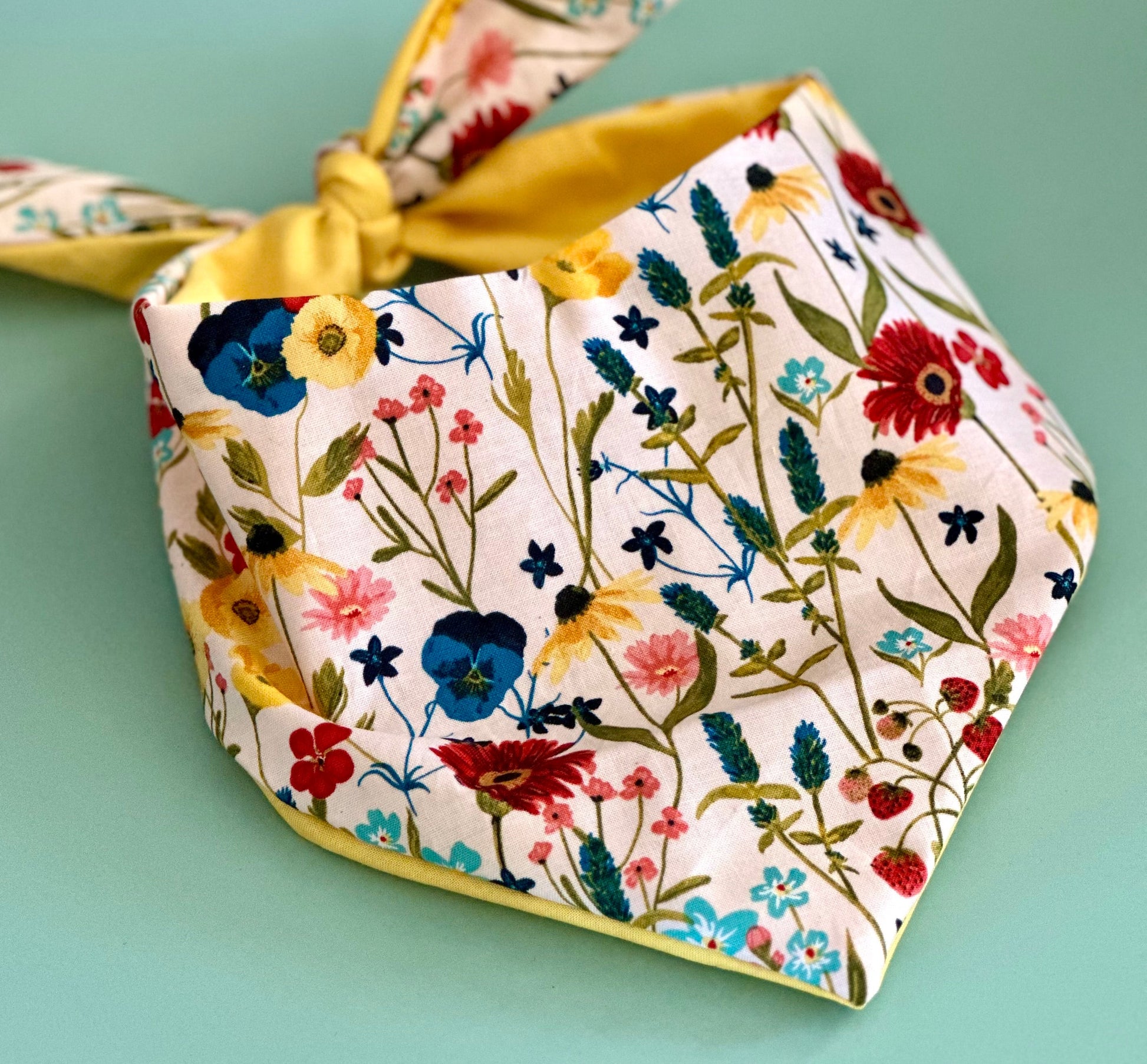 Spring Flowers Dog Bandana New Arrivals - lifestyle view
