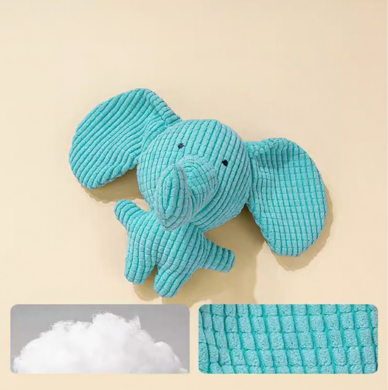 Pet Plush Squeaky Toy - Elephant - gallery image 5