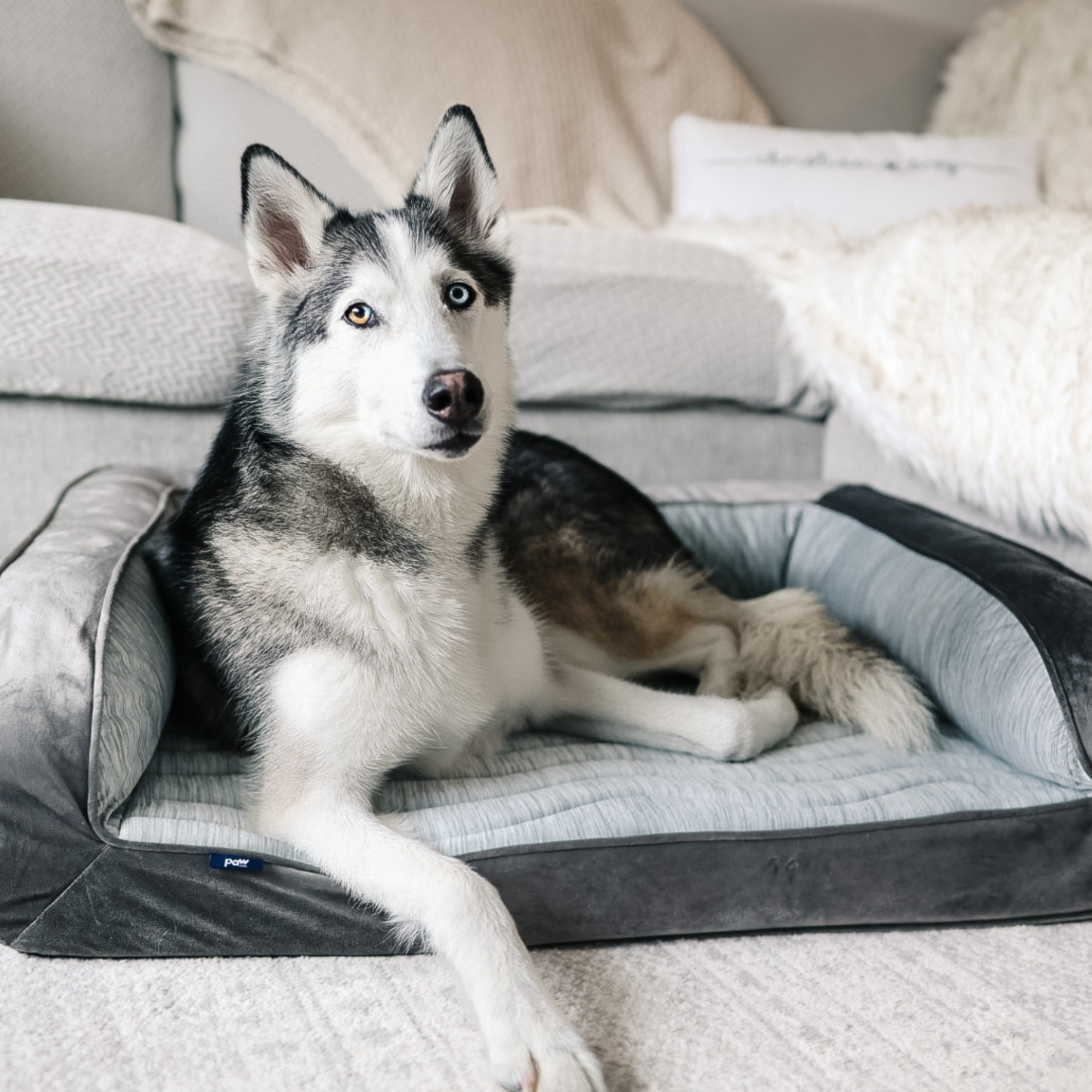 Pupchill Cooling Bolster Dog Bed Washable Pet Bed Comfort - gallery image 10