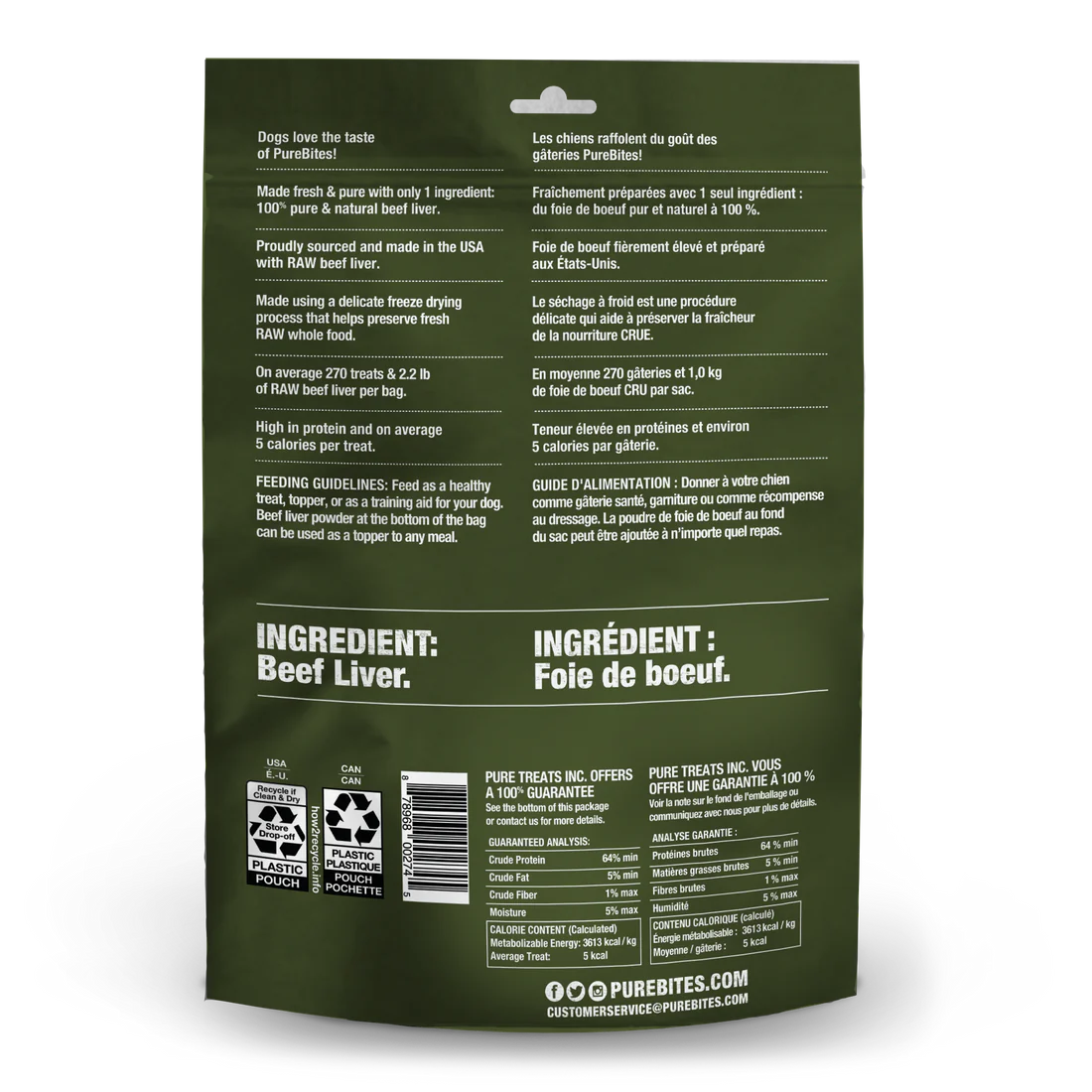 Pure Bites Beef Freeze Dried Dog Treats Dog Treats Premium - detail view