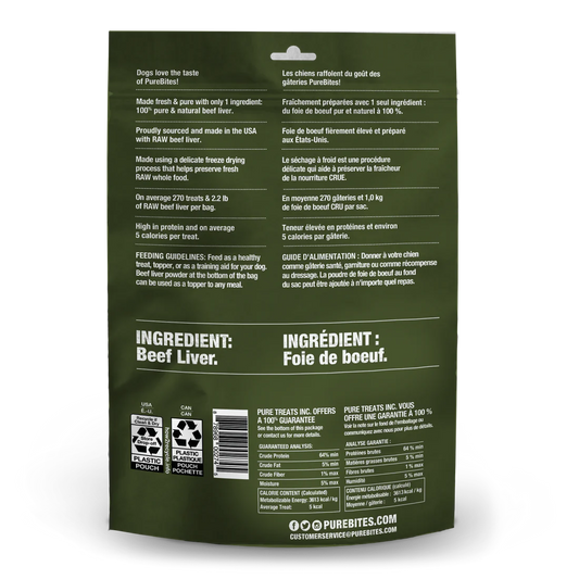 Pure Bites Beef Freeze Dried Dog Treats Dog Treats Premium - detail view