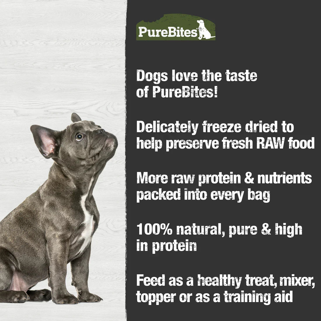 Pure Bites Beef Freeze Dried Dog Treats Dog Treats Premium - close up view