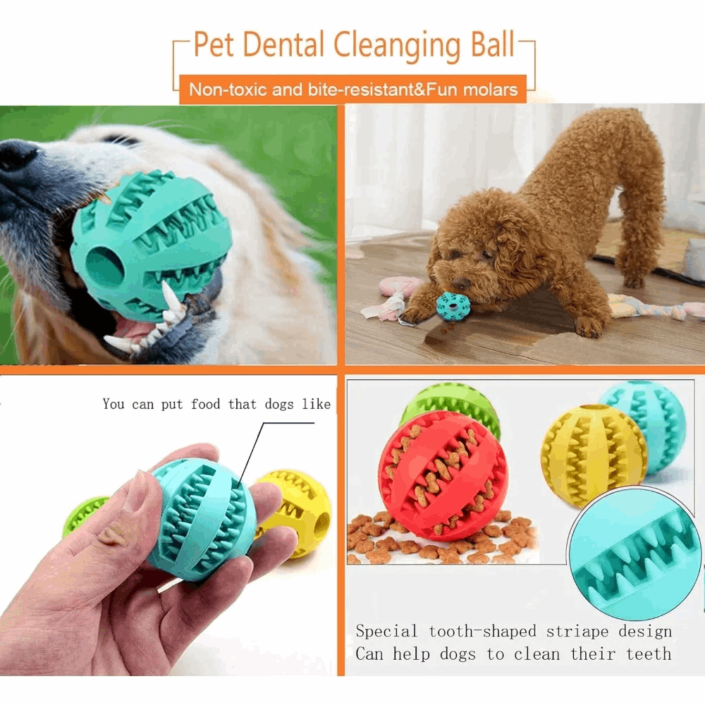 Dog Treat Toy Ball Dog Tooth Cleaning Toy Interactive Dog - gallery image 12