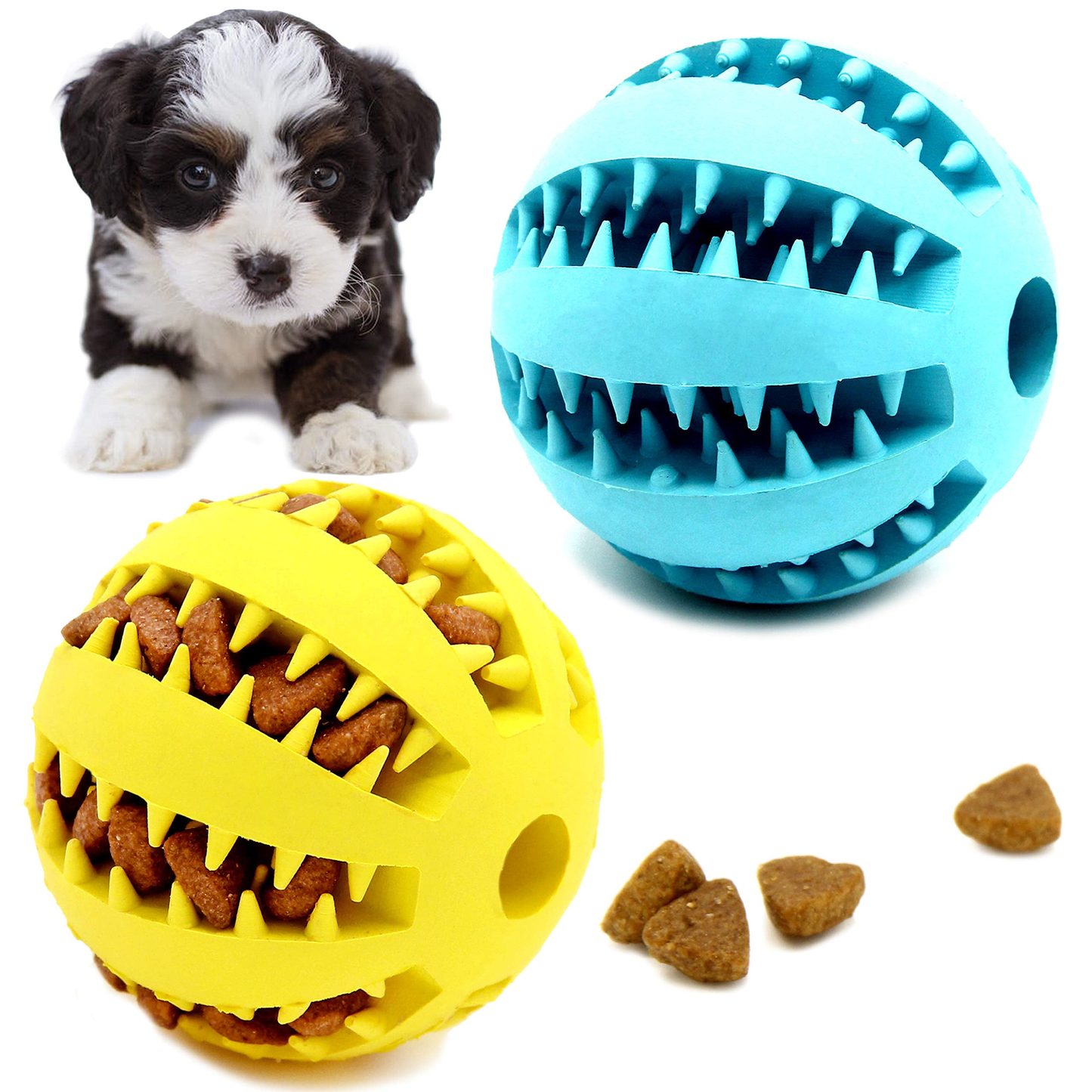 Dog Treats 2 5 Squeaky Interactive Dog Balls for Puppy Teeth - gallery image 16