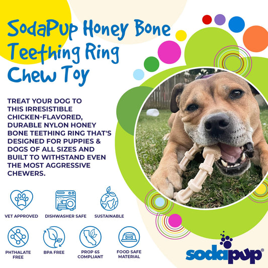 Chicken Flavored Teething Ring For Puppies Aggressive USA - detail view