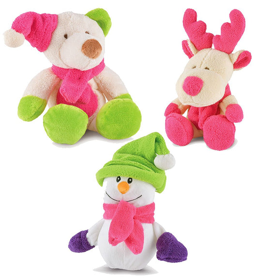 Jeffers Plush Bright Winter Pals Squeaker Dog Toys 3 - main product image