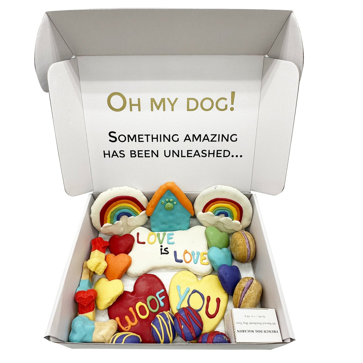 Dog Treats Pride Themed Treats Gift Box for Daily Use Essent - lifestyle product image for dog treats