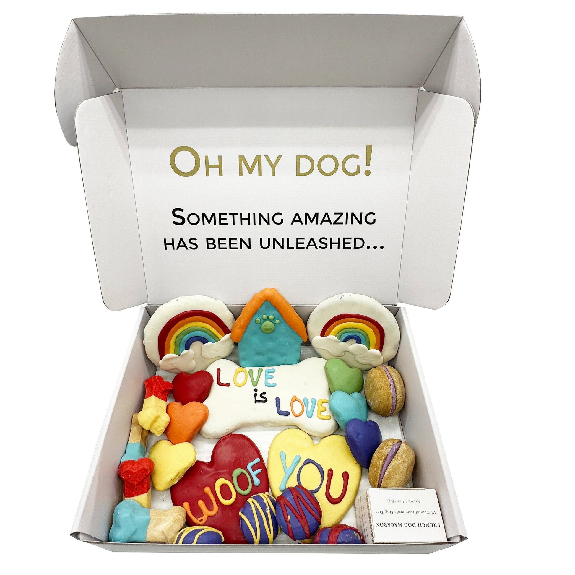 Dog Treats Pride Themed Treats Gift Box for Daily Use Essent - lifestyle product image for dog treats