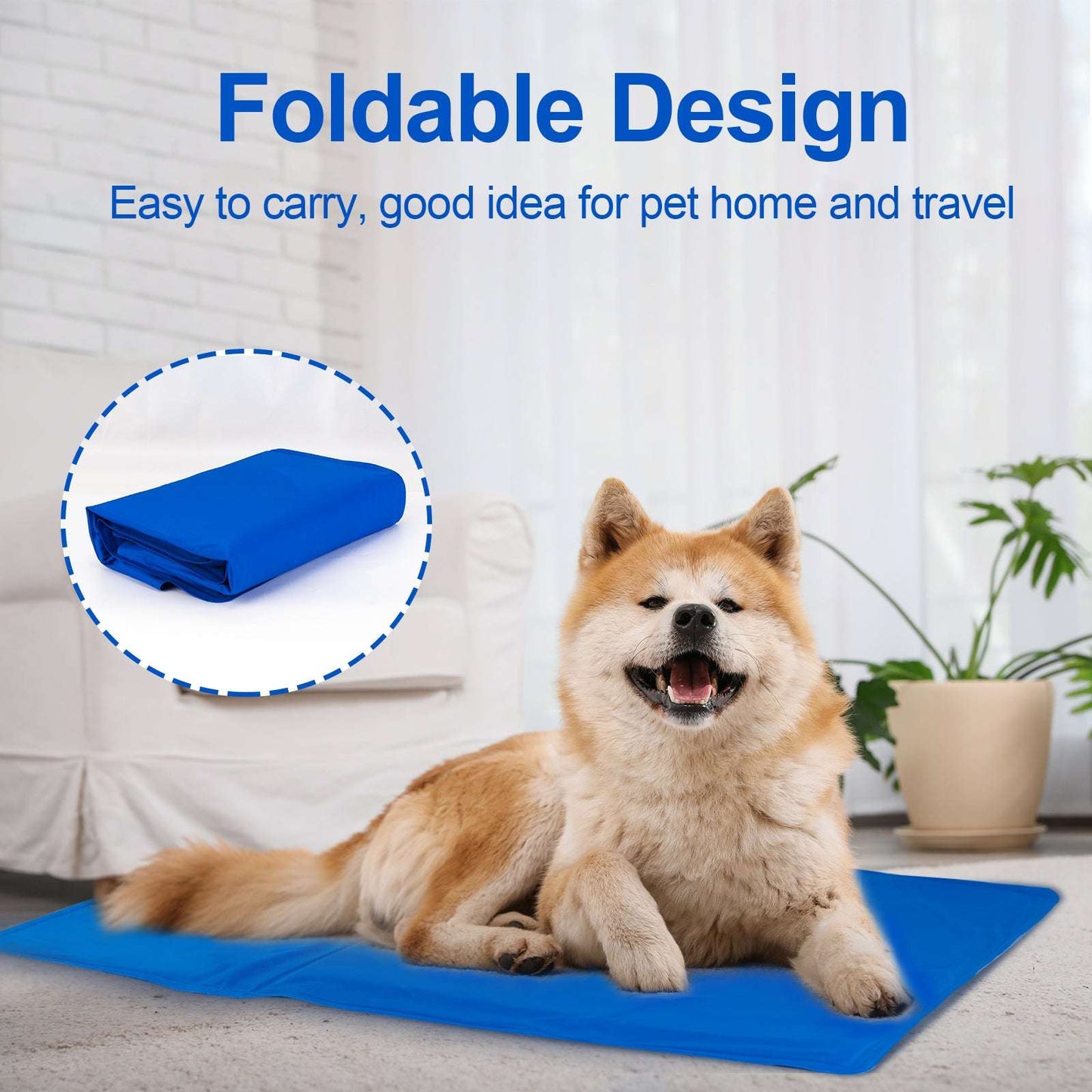 Pet Cooling Mat For Dogs And Cats Pressure Activated Dog Pad - lifestyle view