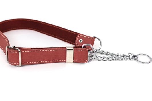 Dog Collar Martingale Coral Reef Leather Collar for Comfort - detail product image for dog collar