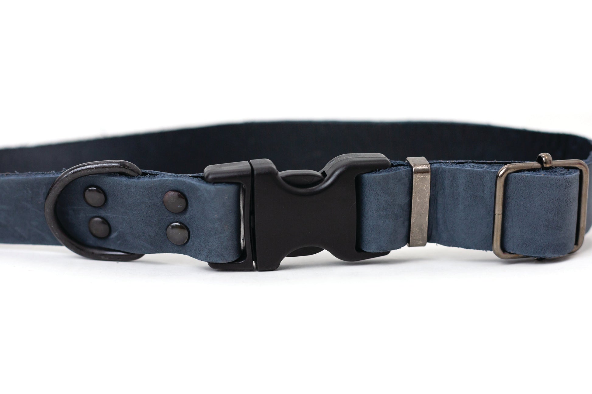 Dog Collar Sport Style Blue Jeans Leather Collar for Comfort main product image for dogs and cats