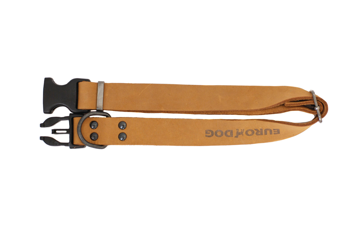 Dog Collar Sport Style Khaki Leather Collar for Daily Use - lifestyle product image for dog collar