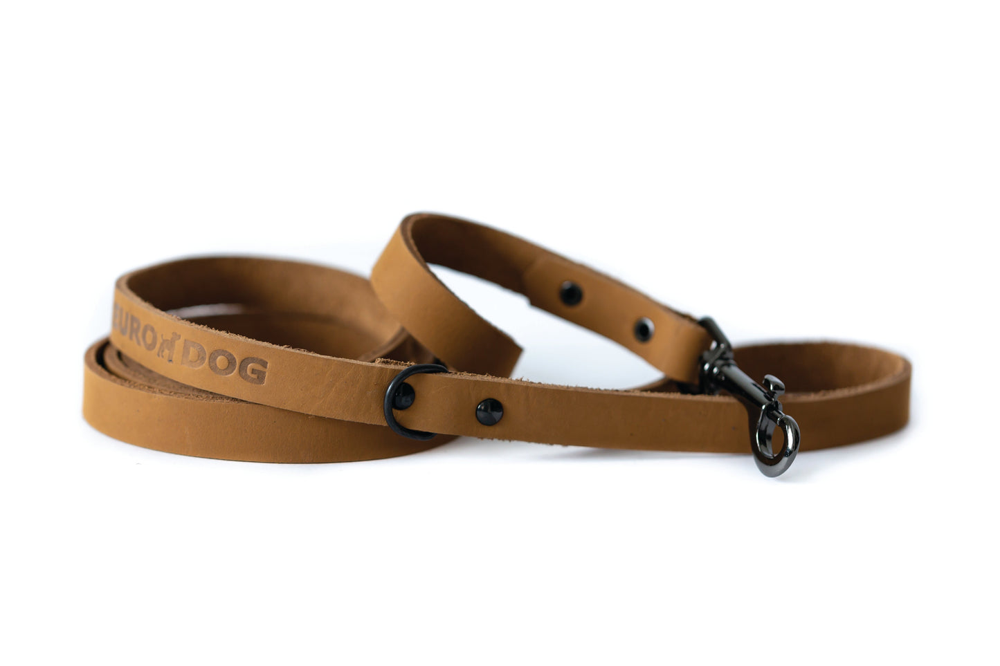 Dog Collar Sport Style Khaki Leather Leash for Daily Use - main product image for dog collar