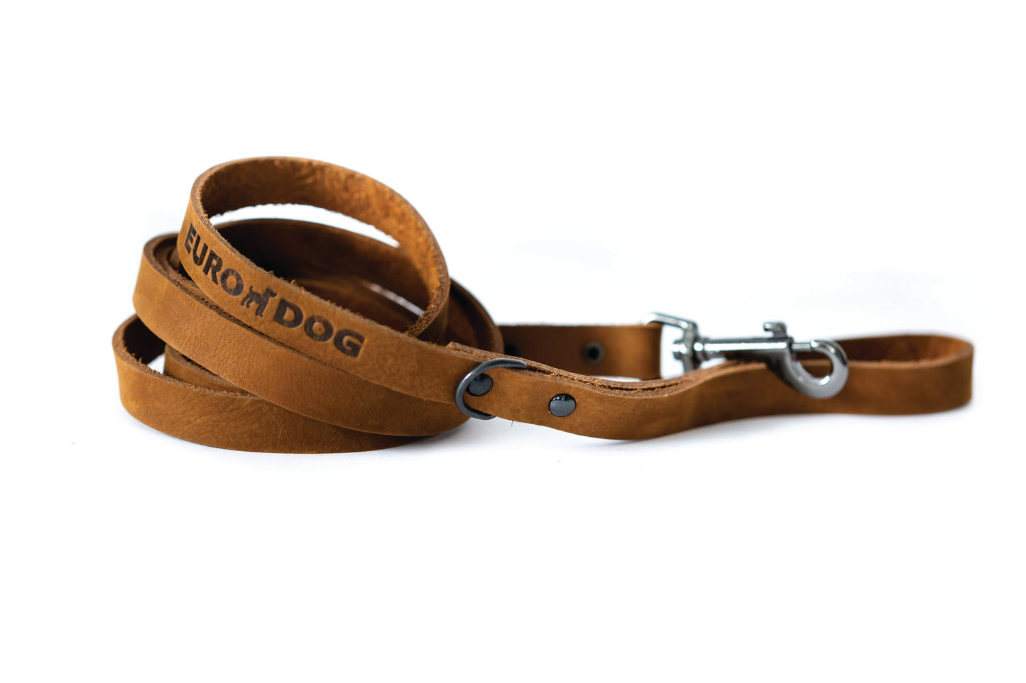 Dog Collar Sport Style Earth Brown Leather Leash for Comfort main product image for dogs and cats
