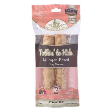 Nothin To Hide Small Salmon Roll 5Inch 2 Pack 3 2Oz Dog - main product image