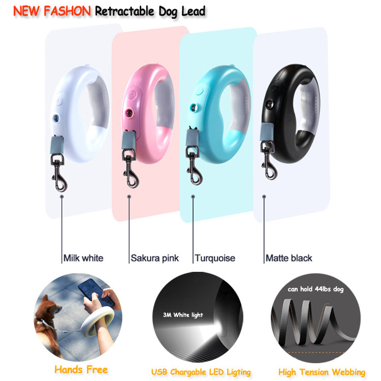 New Led Luminous Light Pet Automatic Retractable Rope Dog - gallery image 6