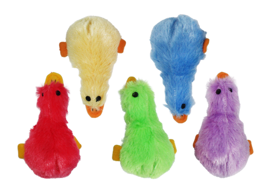 Multipet Duckworth Assorted Colors 4 Interactive Dog Toy - detail view