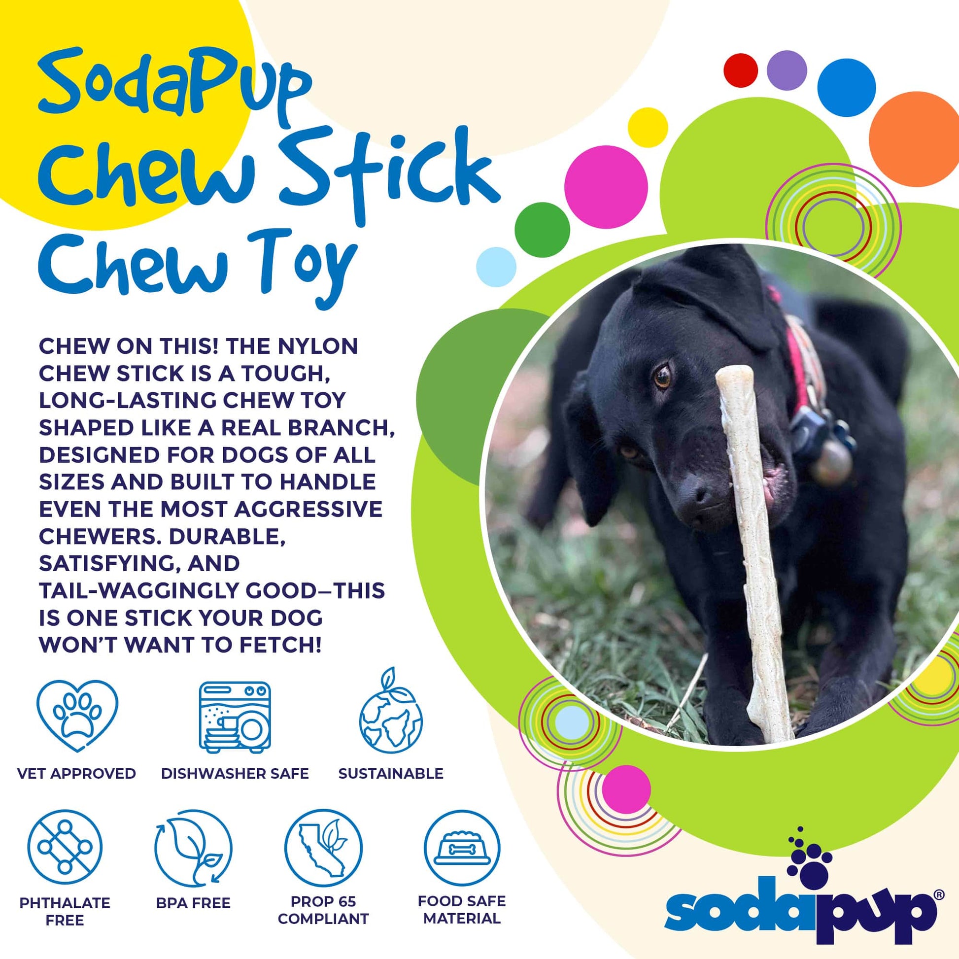 Durable Nylon Chew Stick For Power Chewers Indestructible - detail view