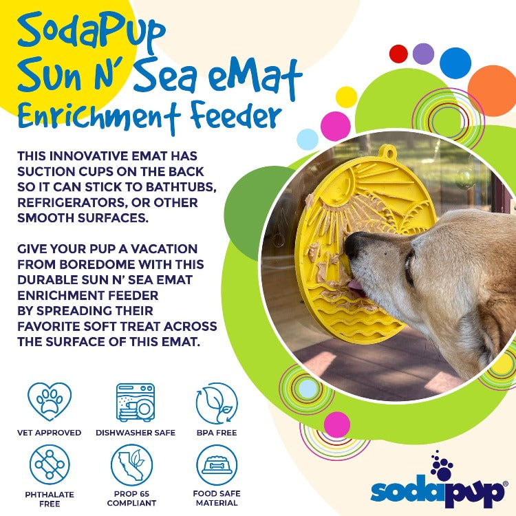 Sun N Sea Emat Enrichment Lick Mat For Dogs And Cats With - lifestyle view