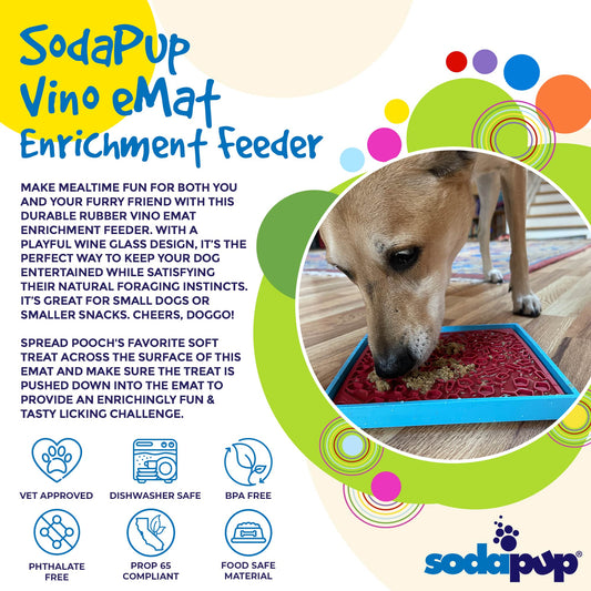 Vino Dog Emat Enrichment Lick Mat For Dogs And Cats Wine Pet - detail view
