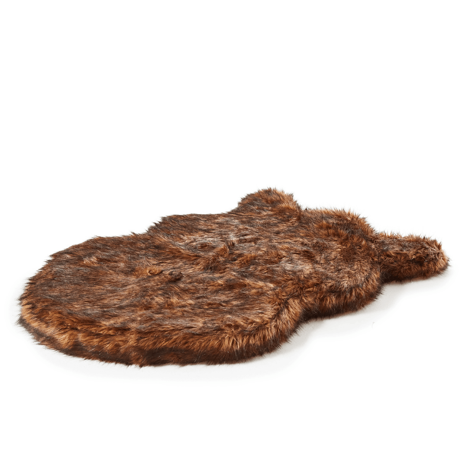 PupRug by Paw.com� Faux Fur Orthopedic Dog Bed - Curve Brown - gallery image 5