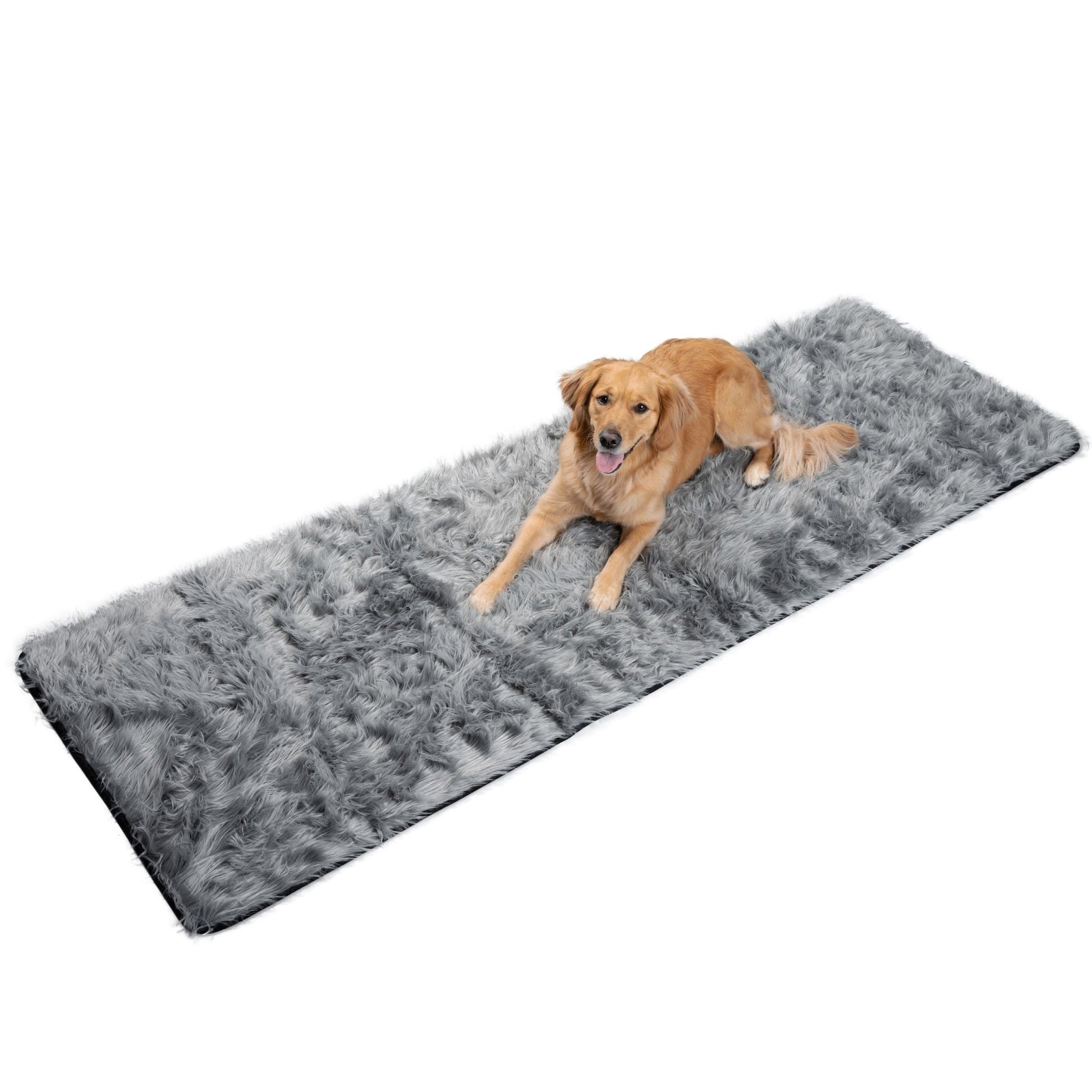 Pupprotector Waterproof Bed Runner Charcoal Grey Washable - close up view