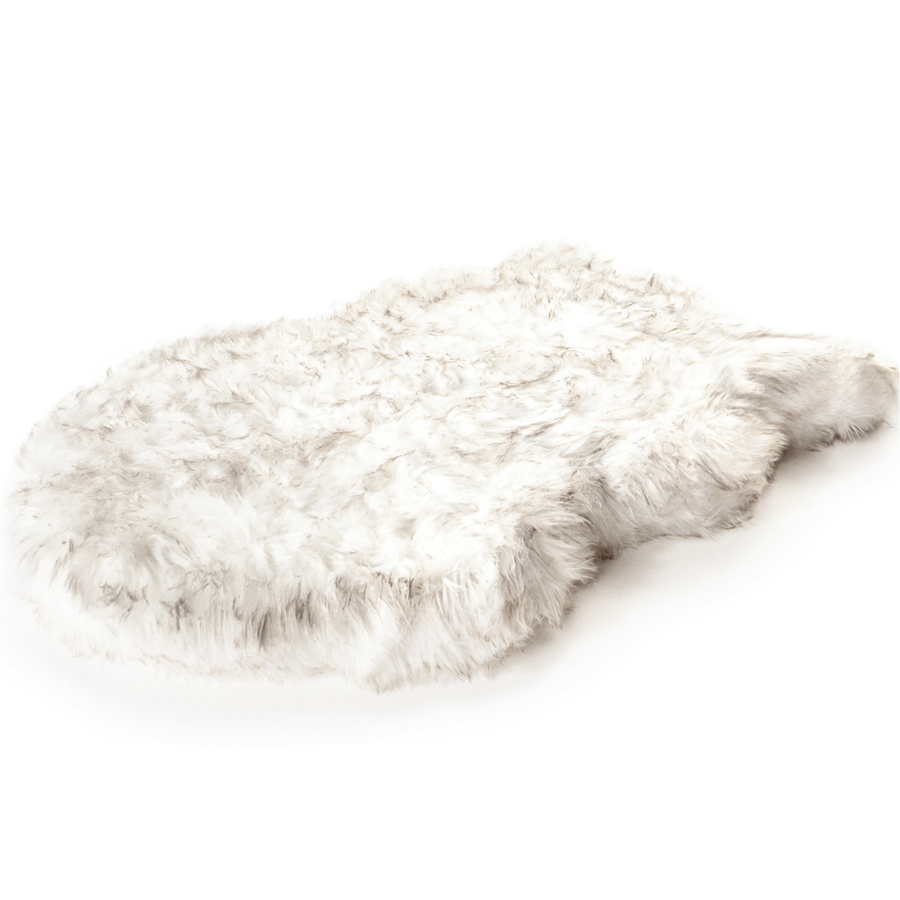 Puprug By Faux Fur Orthopedic Dog Bed Curve White - gallery image 6