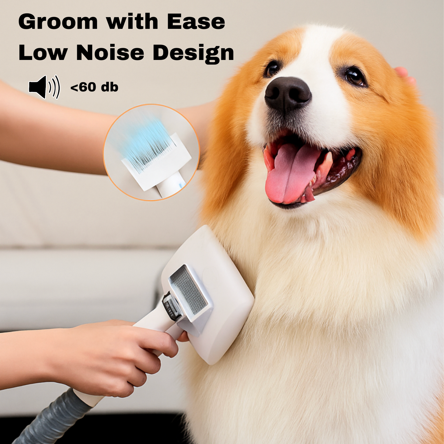 Salon Results at Home Mess Free CalmCare Cordless Vacuum Gro - close up view