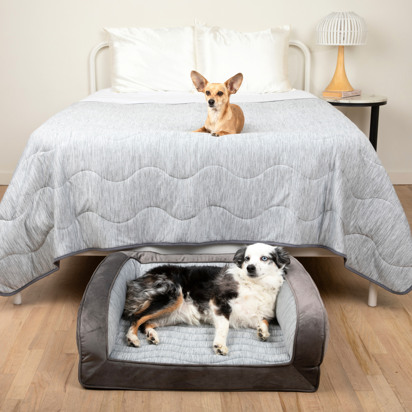 Pupchill Cooling Bolster Dog Bed Waterproof Blanket Bundle - gallery image 12