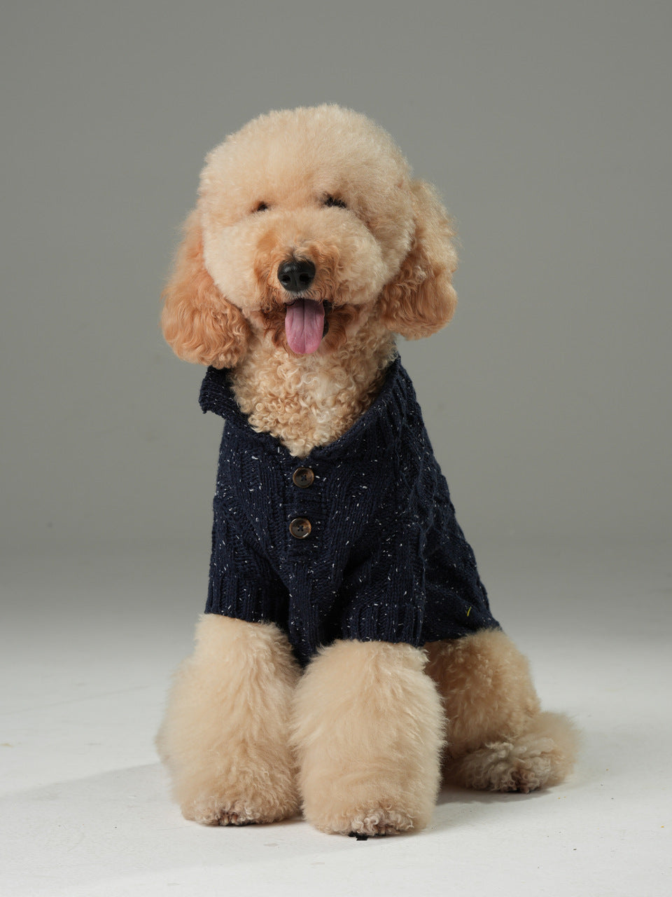 Glacier Pet Sweater Navy Dog Sweaters Premium Pet Supply - lifestyle view