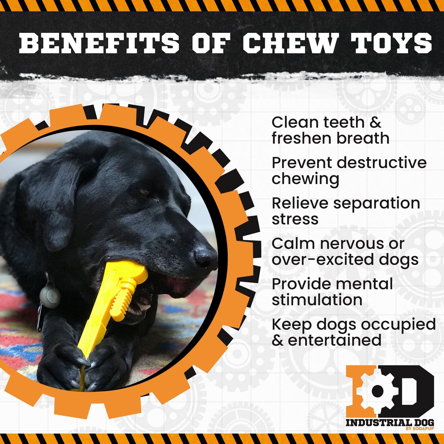 Pipe Wrench Nylon Dog Toy For Aggressive Chewers USA Made - gallery image 6