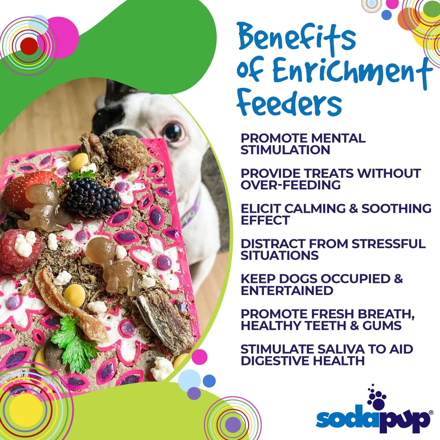 Flower Power Emat Enrichment Lick Mat For Dogs And Cats USA - close up view