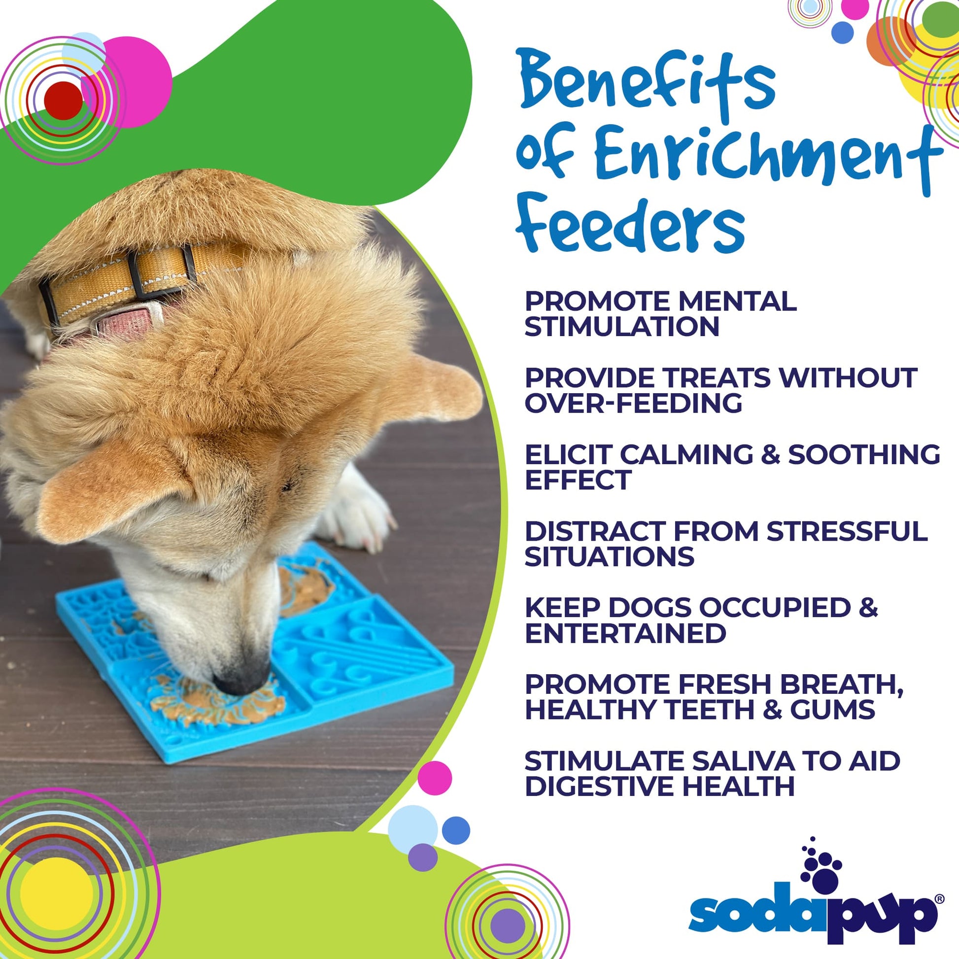 Sky Emat Enrichment Lick Mat For Dogs And Cats Celestial Pet - close up view