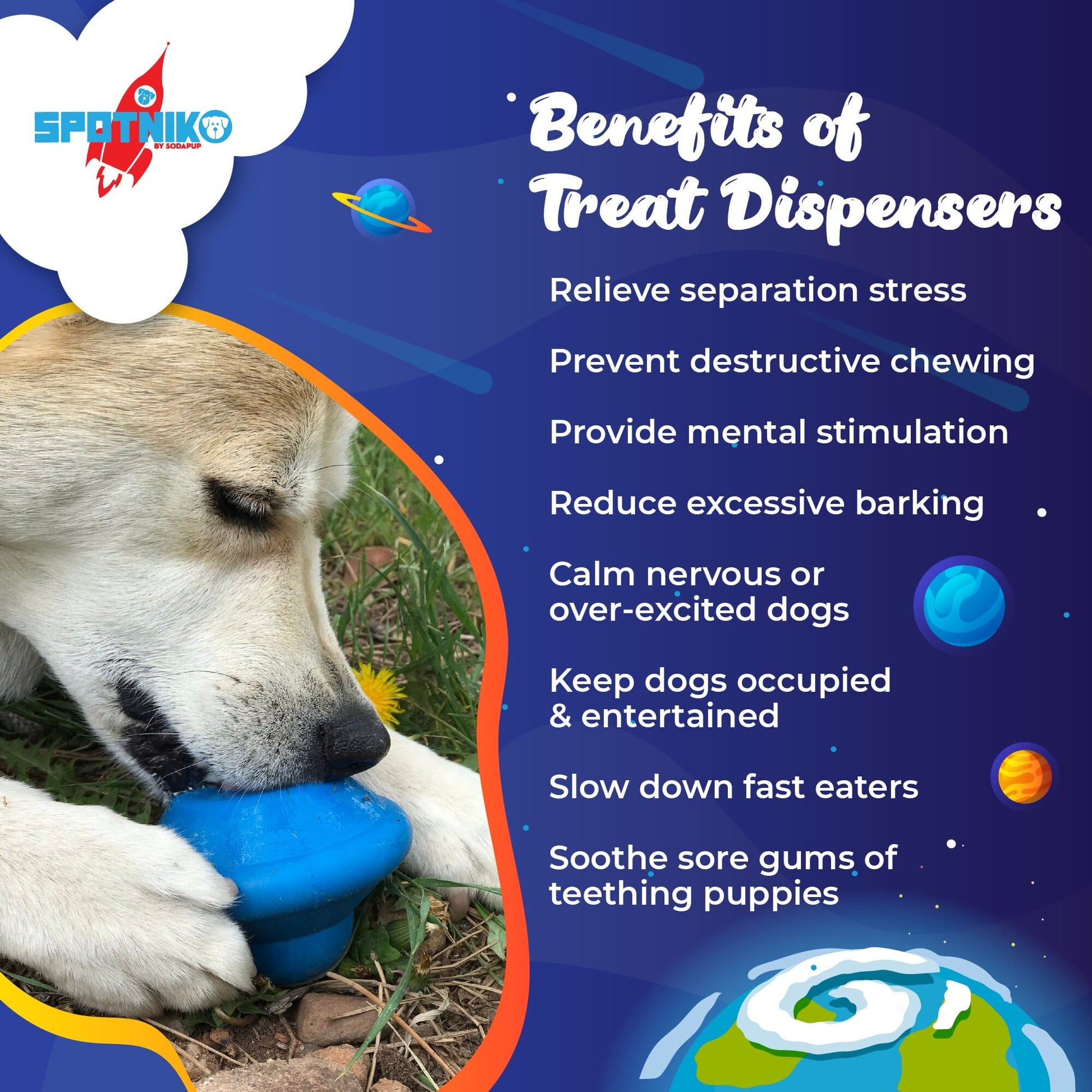 Flying Saucer Dog Toy Durable Ufo Chew Toy Treat Dispenser - lifestyle view