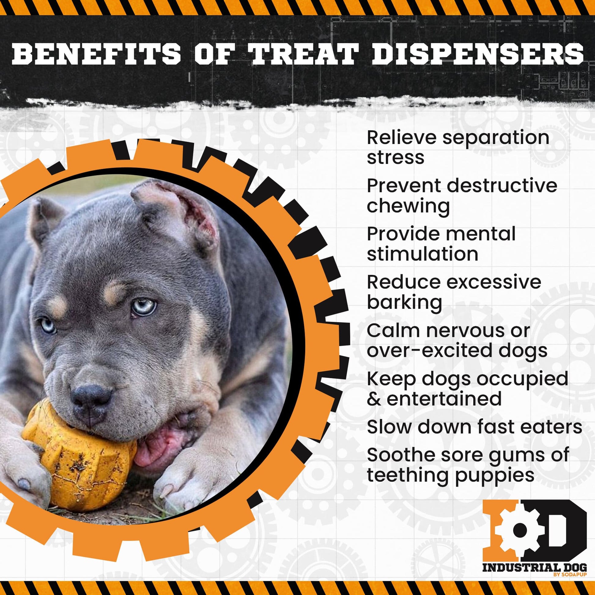 Gear Edispenser Durable Rubber Yak Chew Holder Treat Pocket - close up view