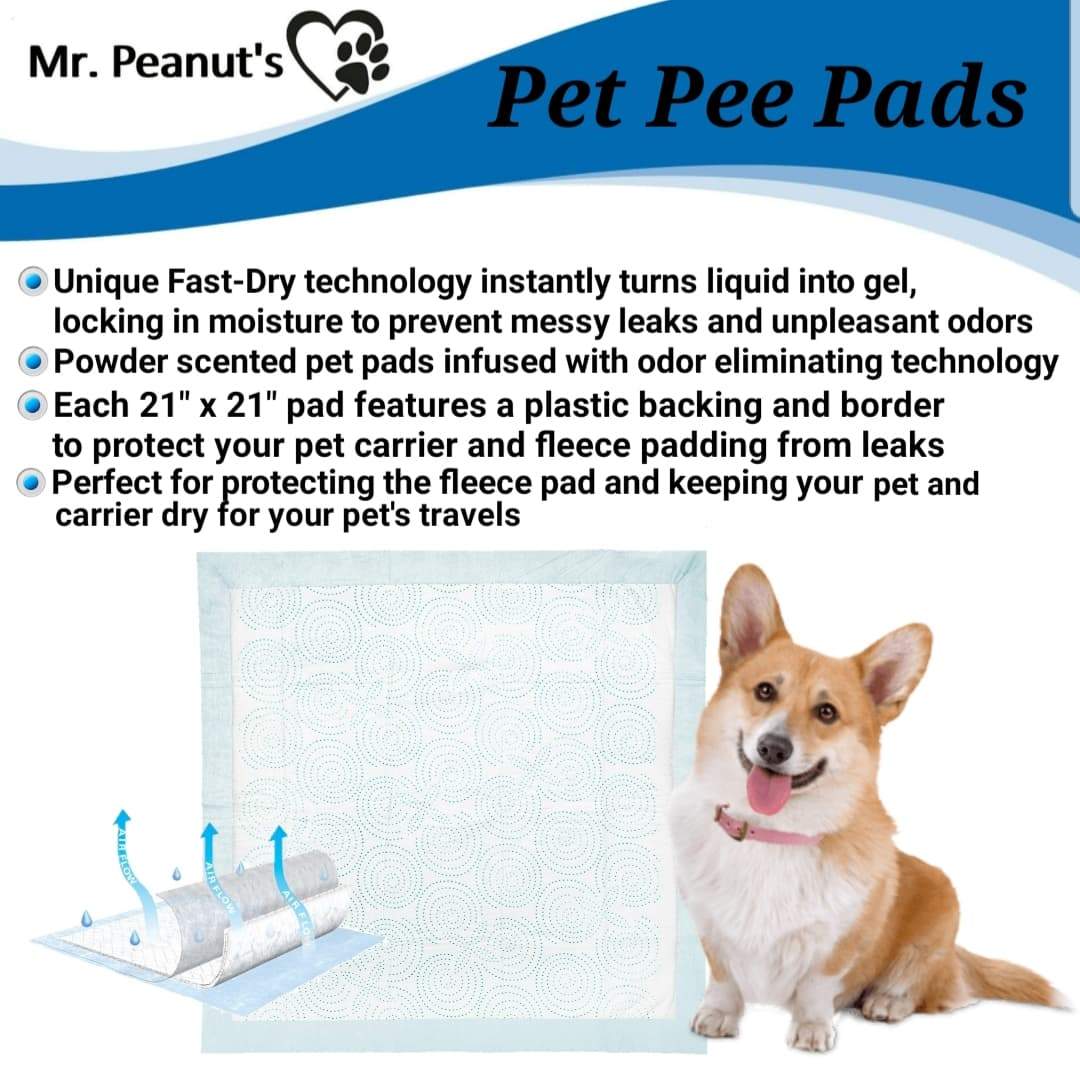 Mr. Peanut's Premium Absorbent Gel Pee Pads 23"X23", 6 Layers of Lightly Scented Protection - close up view