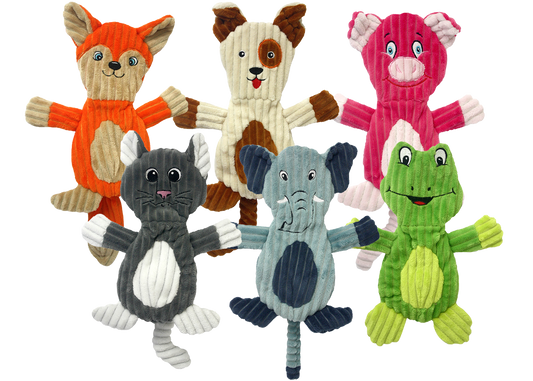 Multipet Flapjacks Assorted Animals 12 Interactive Dog Toy - main product image