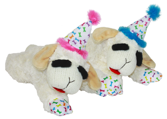 Multipet Lamb Chop� w/ Birthday Hat - Assorted Colors 6" - main product image