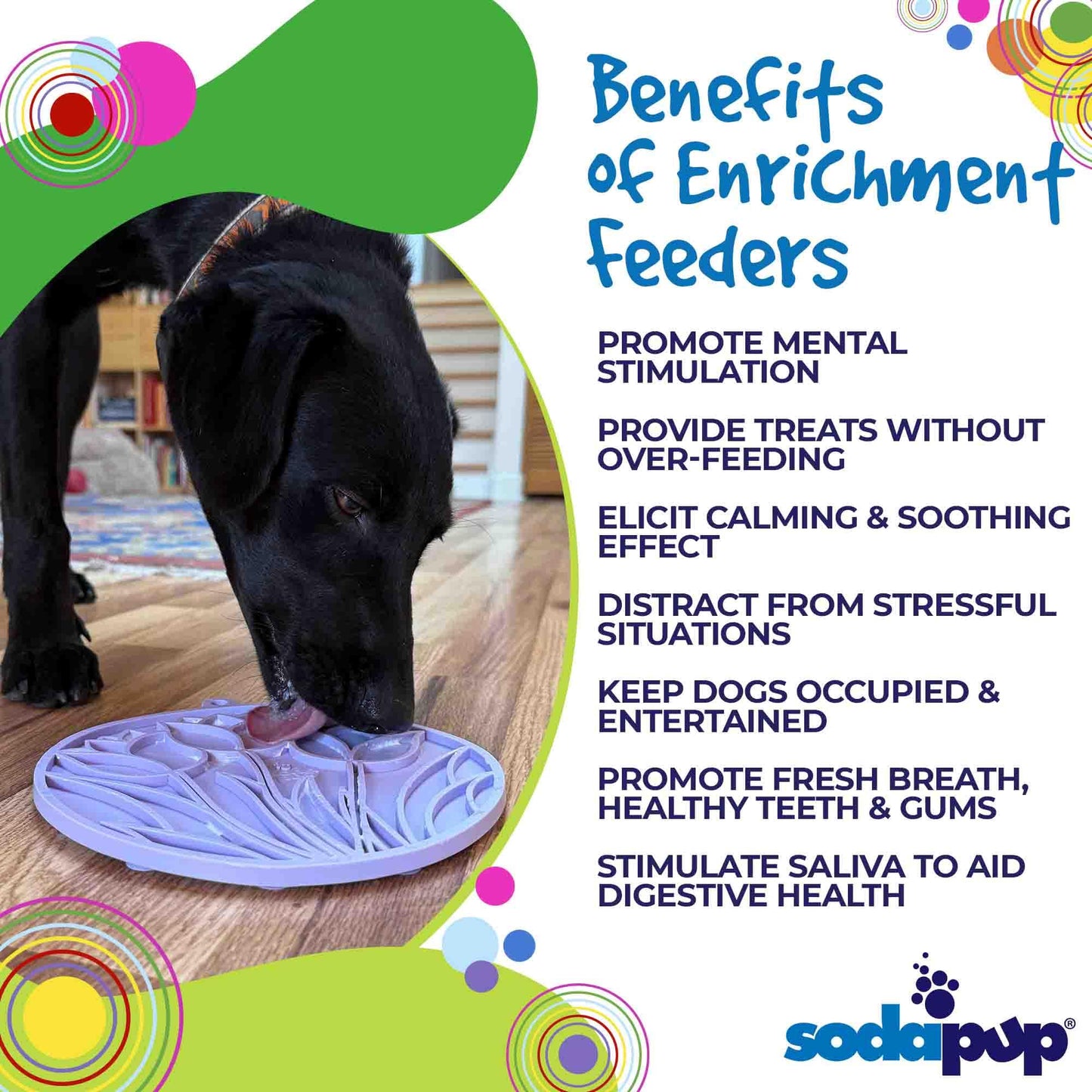 Tulip Design Emat Enrichment Lick Mat For Dogs And Cats With - gallery image 5