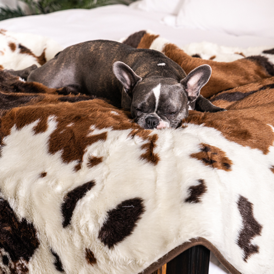 PupProtectorT Waterproof Throw Blanket - Brown Faux Cowhide - gallery image 10