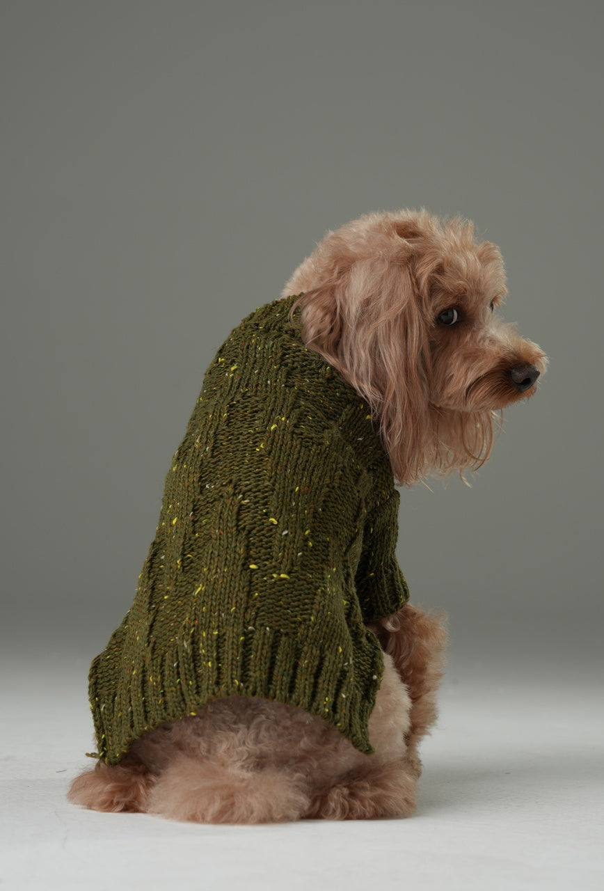 Glacier Pet Sweater Olive Green Dog Sweaters Premium Pet - lifestyle view