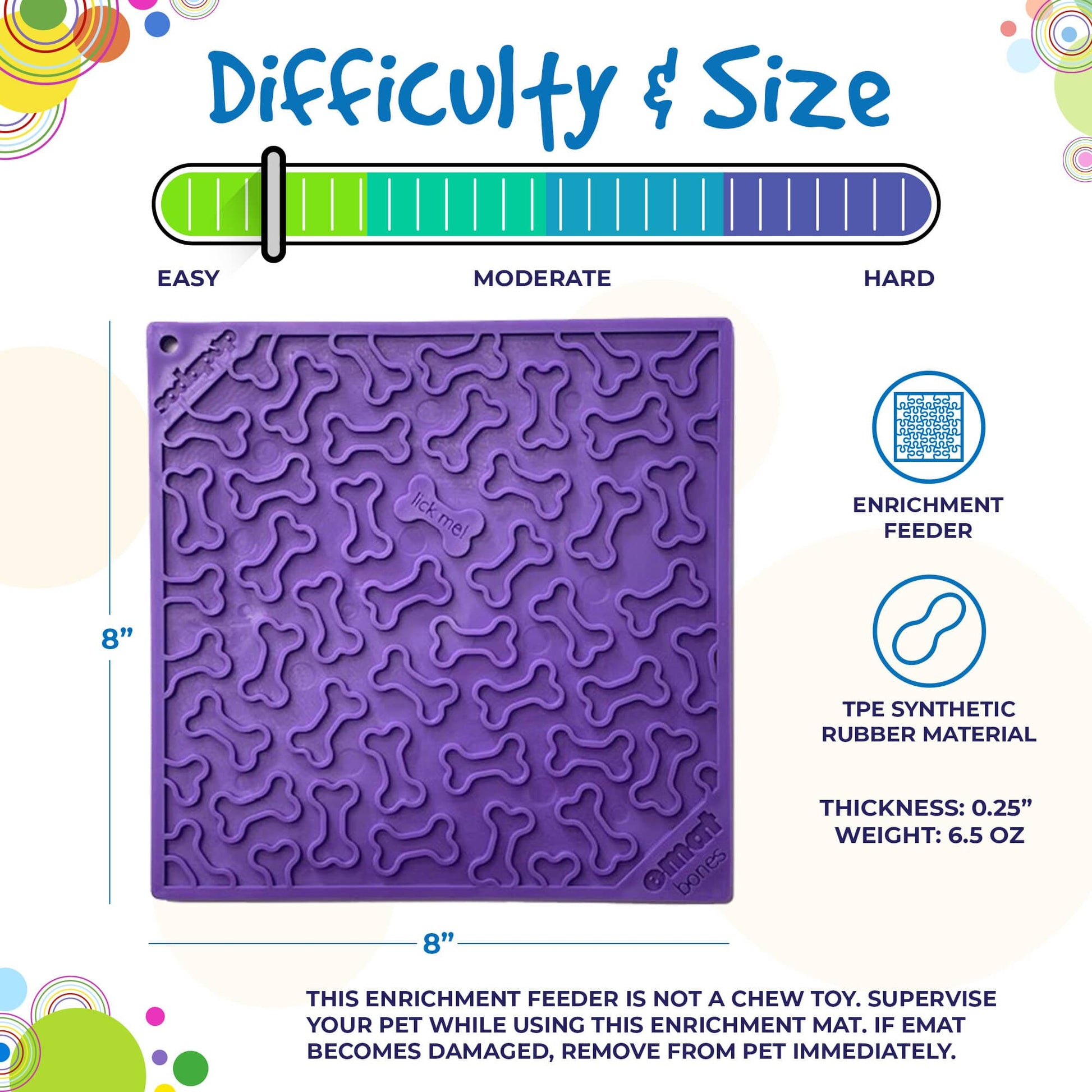 Bones Emat Enrichment Lick Mat For Dogs And Cats Emat Toy - gallery image 5