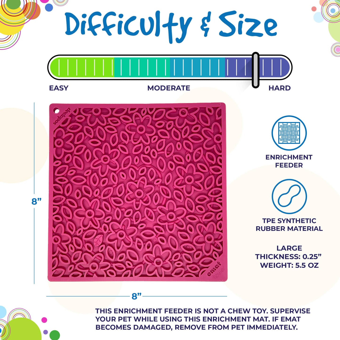 Flower Power Emat Enrichment Lick Mat For Dogs And Cats USA - gallery image 5
