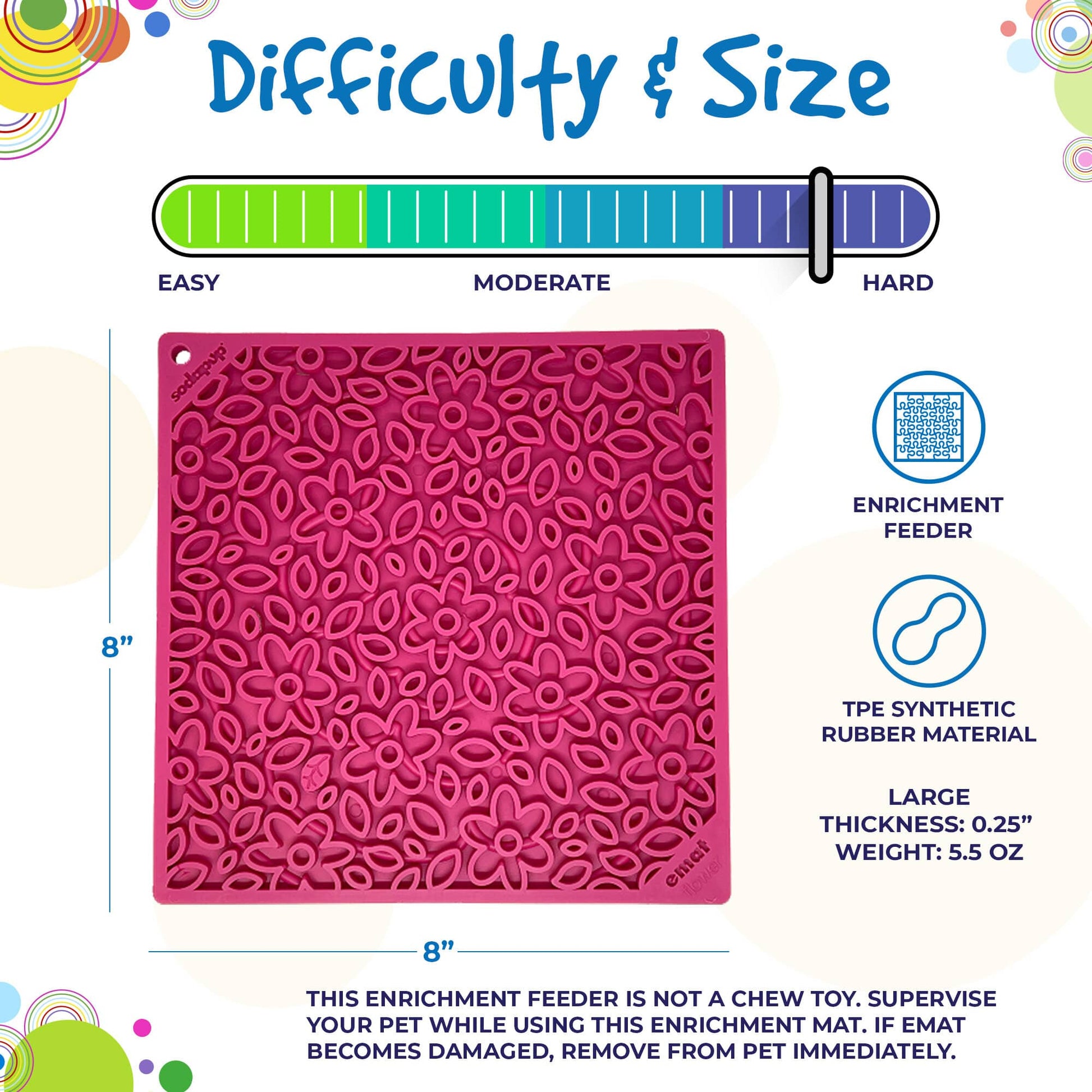 Flower Power Emat Enrichment Lick Mat For Dogs And Cats USA - gallery image 5